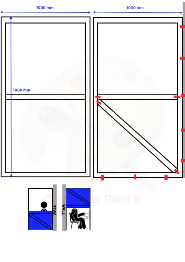 Floor plan and layout of booth