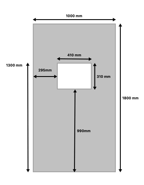 Floor plan and layout of booth