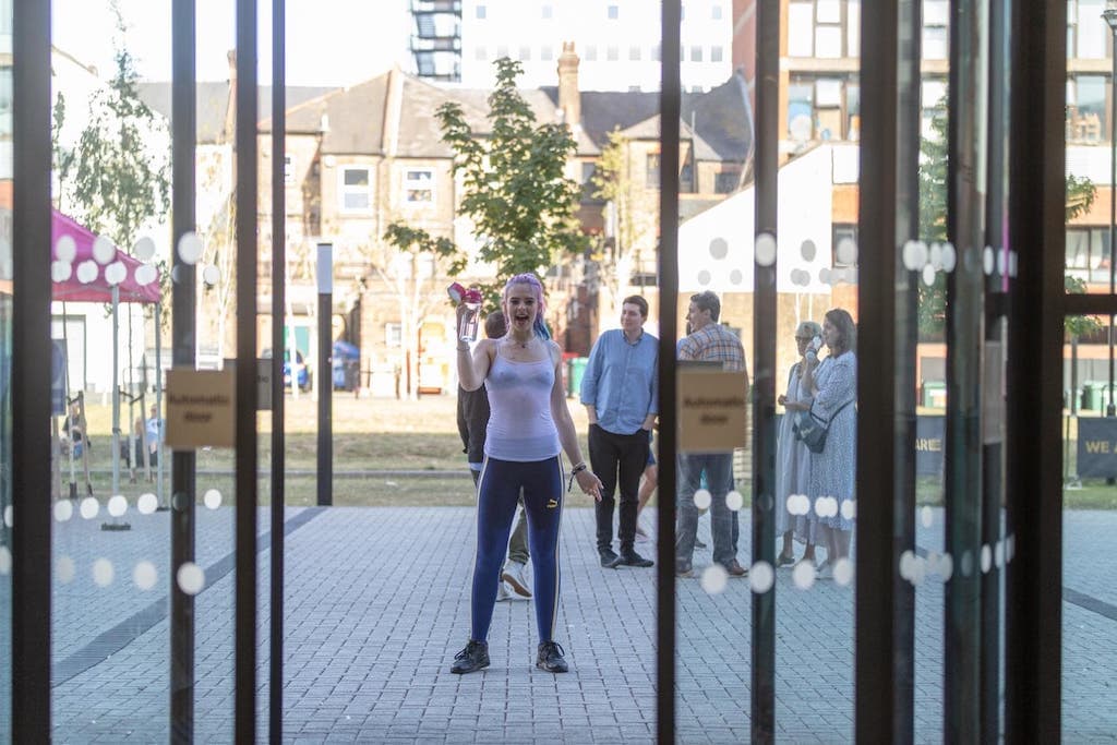 Performance still from Woman Pouring Water on her Face